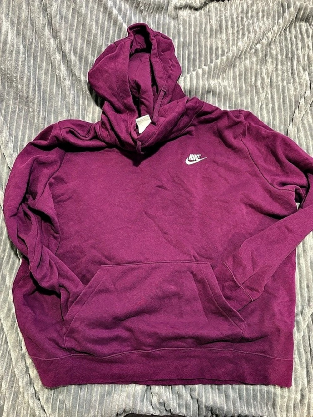Nike Sportswear Club Fleece Pullover Funnel Neck Hoodie Purple